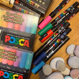 UNI POSCA Marker 8 kpl PC-1M 0,7-1mm pastellivärit