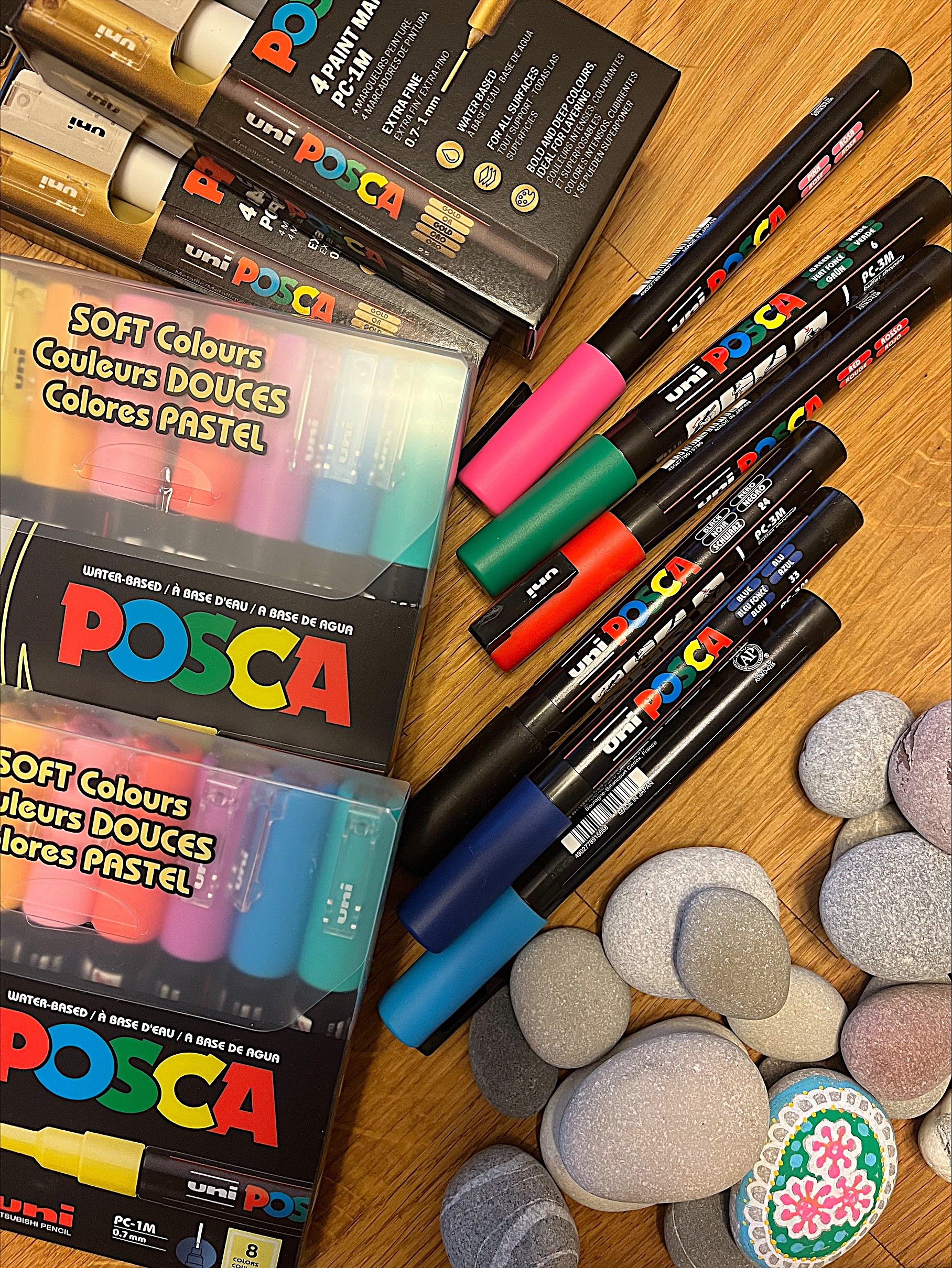 UNI POSCA Marker 8 kpl PC-1M 0,7-1mm pastellivärit